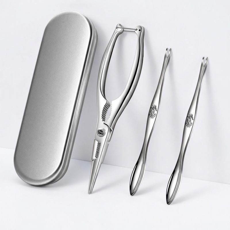 ชุดอุปกรณ์ทะเลคีมแกะปูสแตนเลส Crab Cracker Set Seafood Tools Set Crab Leg Crackers Crab Picks and Cr