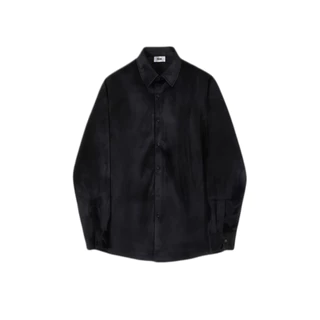 Velvet Loose Shirt เสื้อเชิ้ตผู้ชายผ้ากำมะหยี่เงางาม แขนยาวทรงOversize หรูหรา มี2สี ดำ/แดงไวน์ Size M-3XL