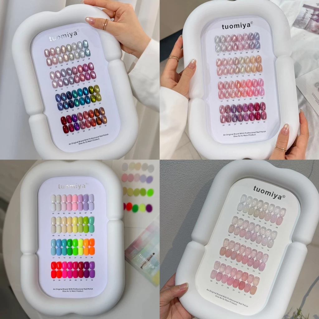 TUOMIYA 32 สีผลิตภัณฑ์ใหม่ 6 ประเภทกาวยาทาเล็บ 2 รุ่น Cats Eye ยาทาเล็บกาว 1 รุ่นเรืองแสงสีทึบ 1 รุ่นสีโปร่งใส Manicurist ชุดยอดนิยมคลังสินค้าพร้อมการจัดส่ง