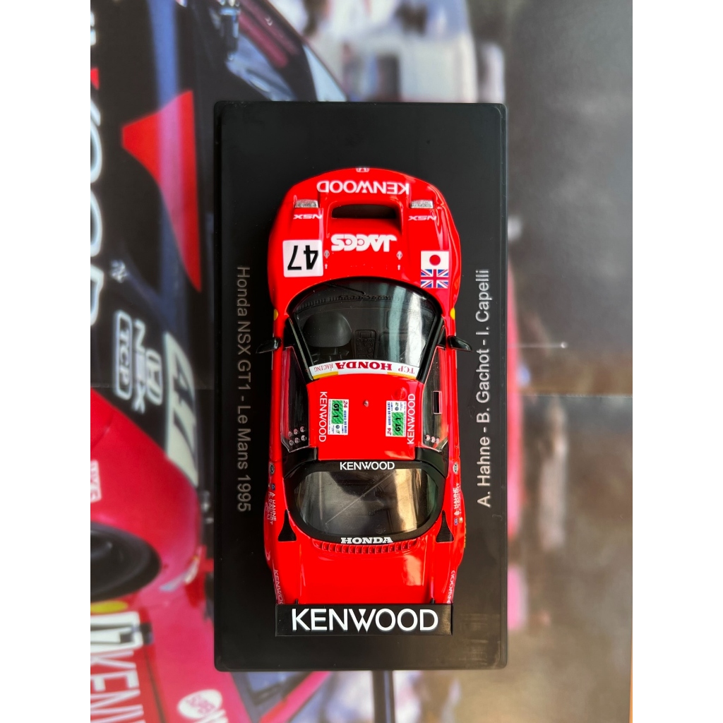 Spark Honda NSX GT1 1995 1/43 Le Ming Endurance Racing Car No. รถ 47 คันพร้อมนิตยสารหนังสือเล่มเล็ก