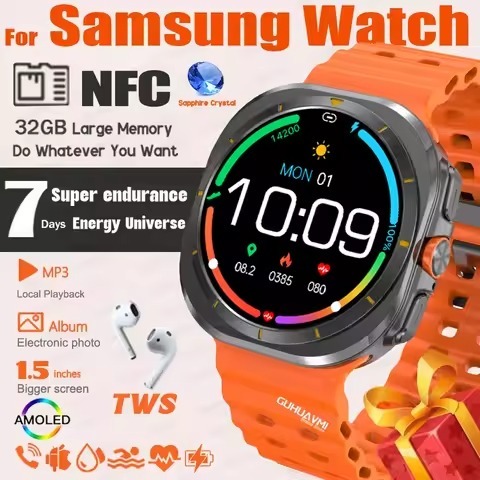 2026 ใหม่ DT นาฬิกา 7 Ultra 32GB หน่วยความจําสมาร์ทนาฬิกา GPS NFC 3D เมนู MP3/MP4 เครื่องเล่นอัลบั้ม