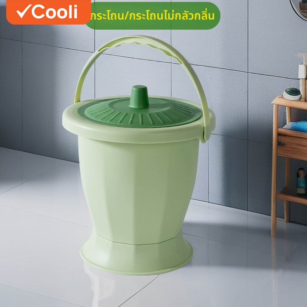 ห้องน้ําผู้ใหญ่แบบพกพาในครัวเรือนหญิงตั้งครรภ์ผู้สูงอายุโถปัสสาวะพลาสติกพร้อมฝาปิด