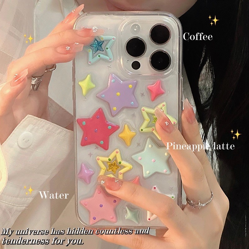 สไตล์ใหม่ 11 ความรู้สึกระดับไฮเอนด์ 12 สาวหัวใจ 13 Dopamine ดาวสีสันสดใส 14 เหมาะสําหรับ Apple 17promax เคสโทรศัพท์ x Creative xr บุคลิกภาพ iPhone16 กันกระแทก 15 เคสป้องกัน