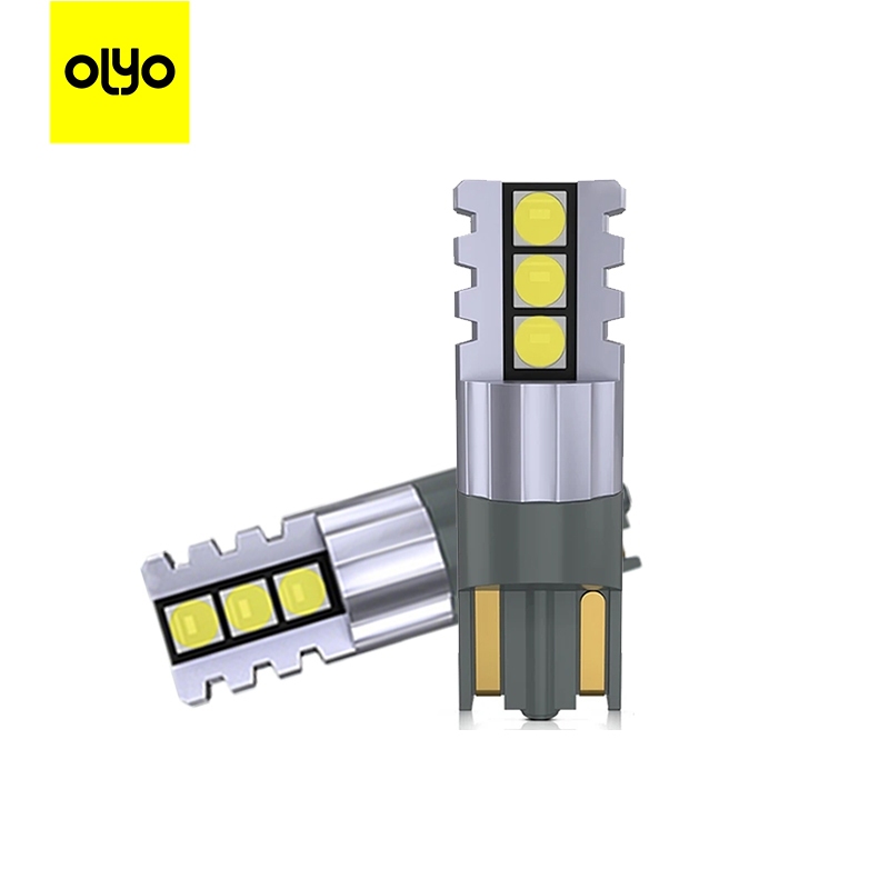 OLYO หลอดไฟไฟเลี้ยว LED T10 9v-30v 3030 6SMD อุปกรณ์สว่างมากสําหรับป้ายทะเบียนรถยนต์และรถจักรยานยนต์