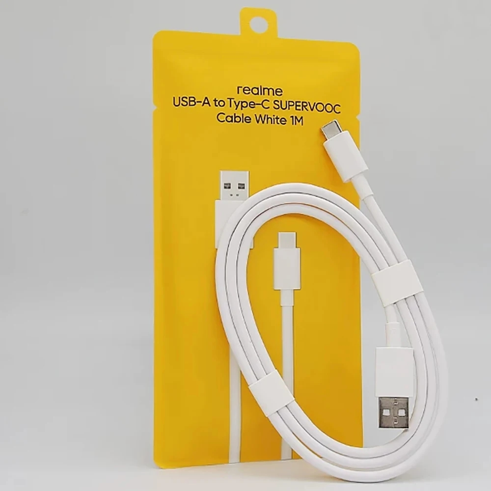 Realme 12A Original USB-A To Type-C SuperVOOC สําหรับ Realme 15 14 13 Pro GT Neo 7 SE 12A Fast Charging สายไฟใช้งานร่วมกับ OPPO OnePlus