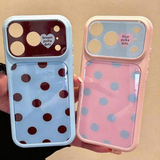 วินาที 17 Simple Polka Dot เคสโทรศัพท์เลนส์รวมทุกอย่าง Shock-resistant เหมาะสําหรับ iPhone 17 promax 16 promax 15 promax 11 12 13 17 14plus 15plus 16e 16plus 15pro 17air