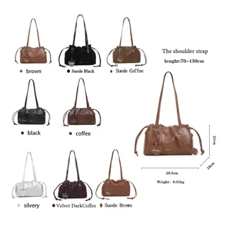 (COCOTAYA) Dannia Bag กระเป๋าผู้หญิงแฟชั่น หนัง PU วินเทจ สไตล์เท่ สะพายไหล่หรือสะพายข้าง