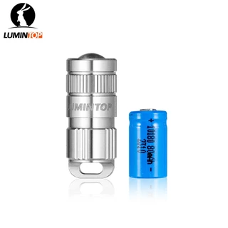 Lumintop EDC Pimei ไฟฉายทองแดงไทเทเนียมขนาดกระเป๋าพร้อมแบตเตอรี่ 10180 พร้อมเครื่องชาร์จ USB TYPC C 100 ลูเมนไฟฉายขนาดเล็ก