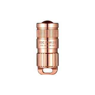 Lumintop EDC Pimei ไฟฉายทองแดงไทเทเนียมขนาดกระเป๋าพร้อมแบตเตอรี่ 10180 พร้อมเครื่องชาร์จ USB TYPC C 100 ลูเมนไฟฉายขนาดเล็ก