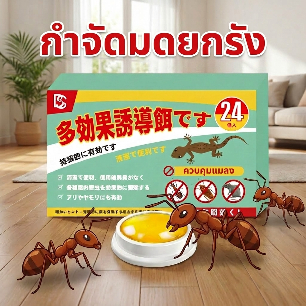 🐜ไม่มีมดเลยเป็นเวลา 30 ปี🐜Hb ผู้ฆ่ามด 1กล่องมี 24 ชิ้น ยาฆ่ามด สามารถฆ่ามดได้ ฉีดเข้าไปในรังมด ปลอดภัย ไม่มีพิษ กลิ่นหอม ถ้าไม่มีผล กลับเงิน