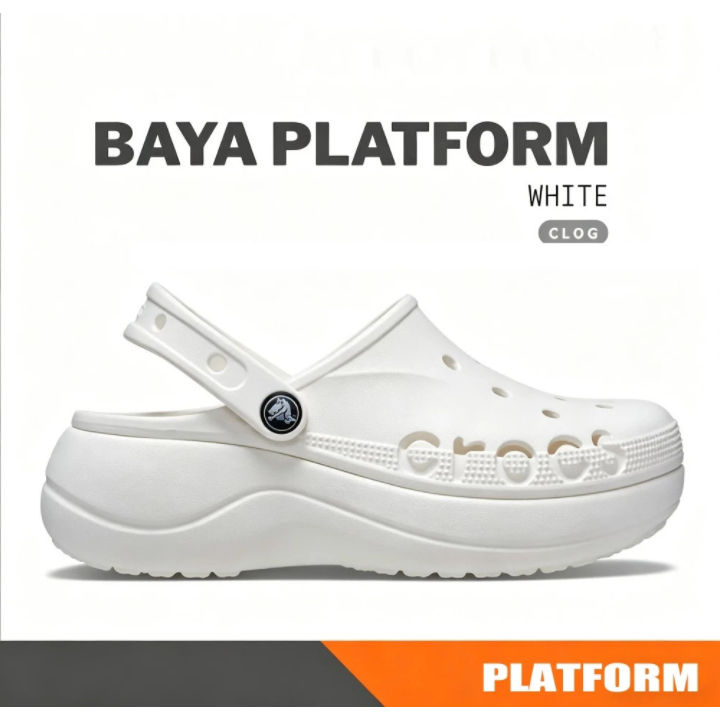 Baya Platform Clog รองเท้าแตะส้นสูงสุภาพสตรีรองเท้าชายหาดความสูง 4.5-5.5 ซม.