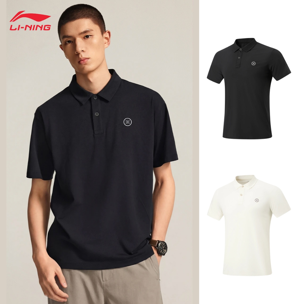 LI-NING เสื้อโปโลเสื้อโปโลแขนสั้น APLW093 Legit Official Store