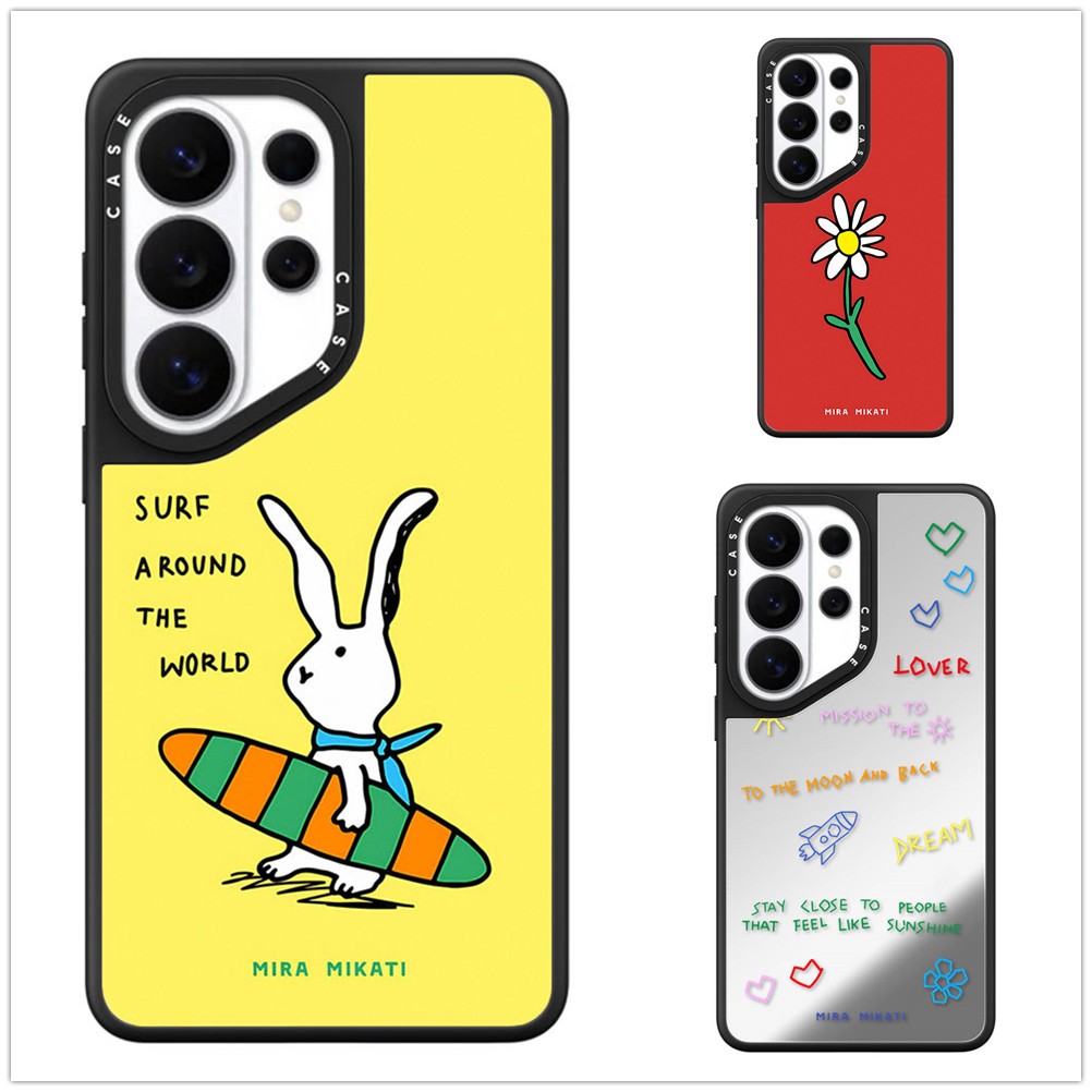 สําหรับ Samsung S26 S25 S24 S23 Ultra Plus น่ารัก ButterBear สติกเกอร์ Hard กลับกระจกกันกระแทกกรณี
