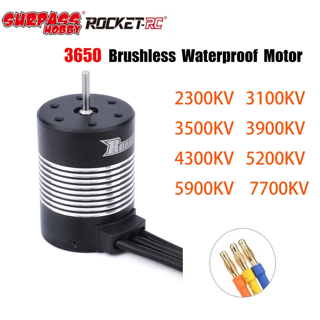 Rocket 3650 7700KV 5900KV 5200KV 4300KV 3900KV 3500KV 3100KV 2300KV มอเตอร์ไร้แปรง 3.175 มม.สําหรับ 