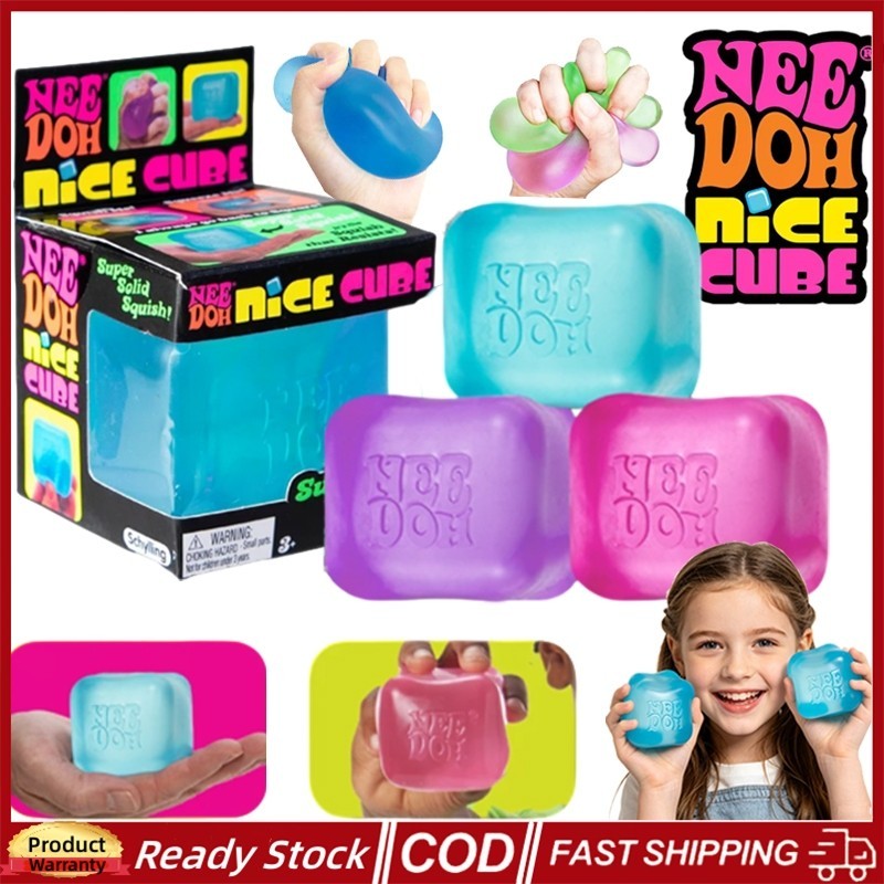 (จัดส่งภายใน 12 ชม.) NEEDOH Nice Cube Schylling Cube Squishy Squeeze Stress Relief BALL พร้อม Super Solid Squishy ของเล่นช้า Rising Pinch Decompression ของเล่นสําหรับเด็กและผู้ใหญ่ ASMR