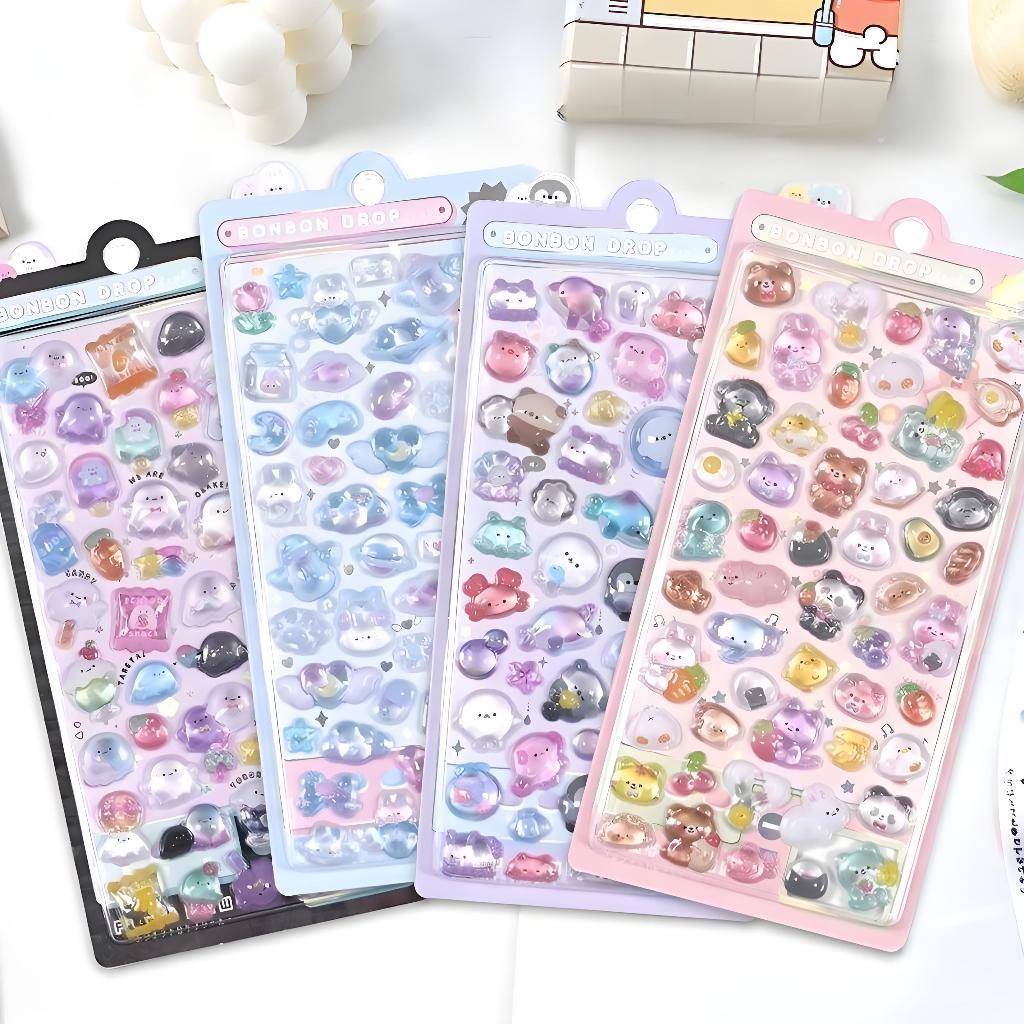 KugoMall 3D สติกเกอร์บรรเทา Candy Ghost กระต่าย Drop Diy ไดอารี่ Scrapbooking เครื่องเขียน