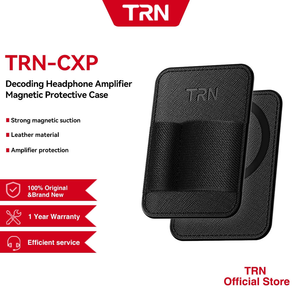 TRN CXP เคสป้องกันแม่เหล็กสําหรับที่วางกันลื่นหนัง PU DAC/Amp พร้อมแรงดูด