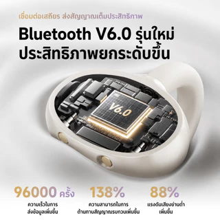 Philips TAQ2320 หูฟังบลูทูธ ระบบกระดูกกะโหลก แบบเปิดหู เหมาะสำหรับวิ่งและออกกำลังกาย พร้อมระบบ AI ลดเสียงรบกวนอัจฉริยะ และบลูทูธ 6.0