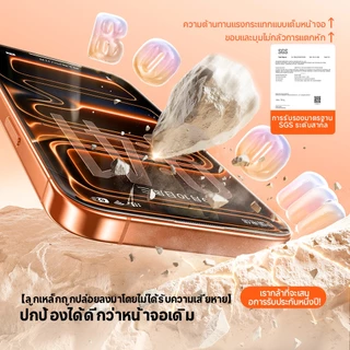 【AR ใสเต็มแผ่น】SmartDevil Little Magic กล่องกระจกนิรภัยสําหรับ iPhone 17 Pro Max/16 ProMax/15 Pro/13/14/12 เต็มหน้าจอปกคลุมกับ Peep Super Clear ลายนิ้วมือ