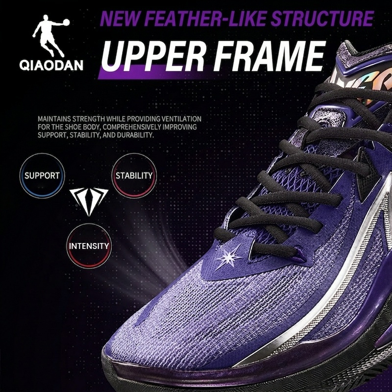 Qiaodan Duya 4.0 รองเท้าบาสเก็ตบอลสําหรับชาย Spike Low-Cut Stable Shock-Absorbing Non-Slip QXA013253177 — صورة 6