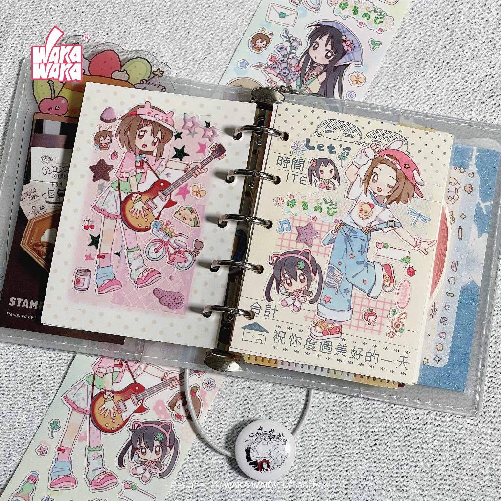 WaKaWaKa ฤดูใบไม้ผลิคอลเลกชัน Washi เทปม้วนดอกไม้น่ารักตกแต่ง Masking เทปสําหรับผู้หญิงสาว Journaling Planner DIY Scrapbooking