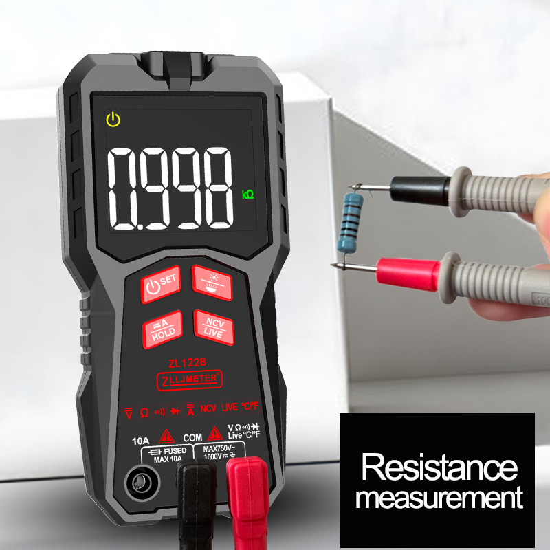 มัลติมิเตอร์แบบอัตโนมัติ ZL122 NCV 4000 Counts จอสี HD
