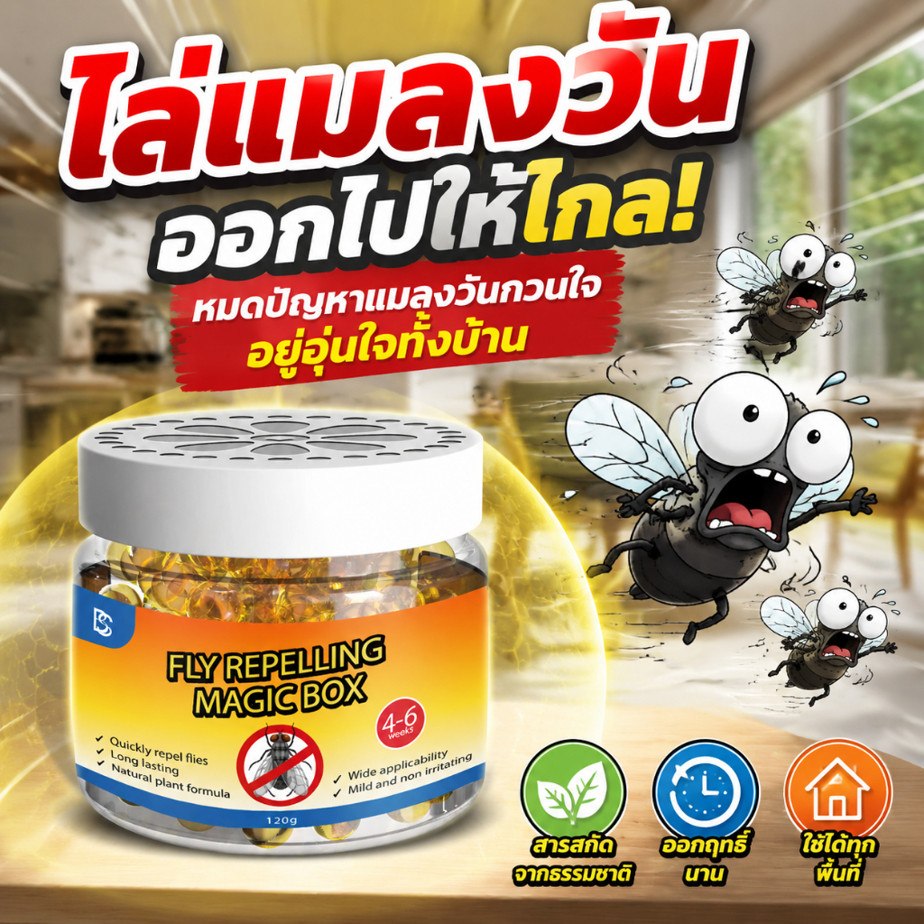 แมลงวันหายเกลี้ยง! ไล่แมลงวันและแมลงหวี่ ใช้งานง่าย แค่เติมน้ำ ปลอดภัยไร้สารพิษ