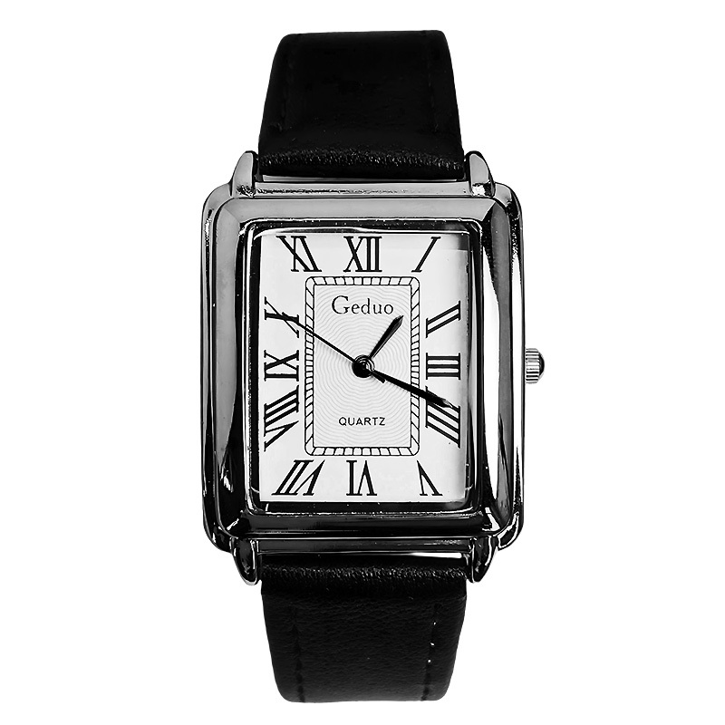 Timeless Classic Minimalist Fashion Quartz นาฬิกาข้อมือผู้ชายเข็มขัดหนัง