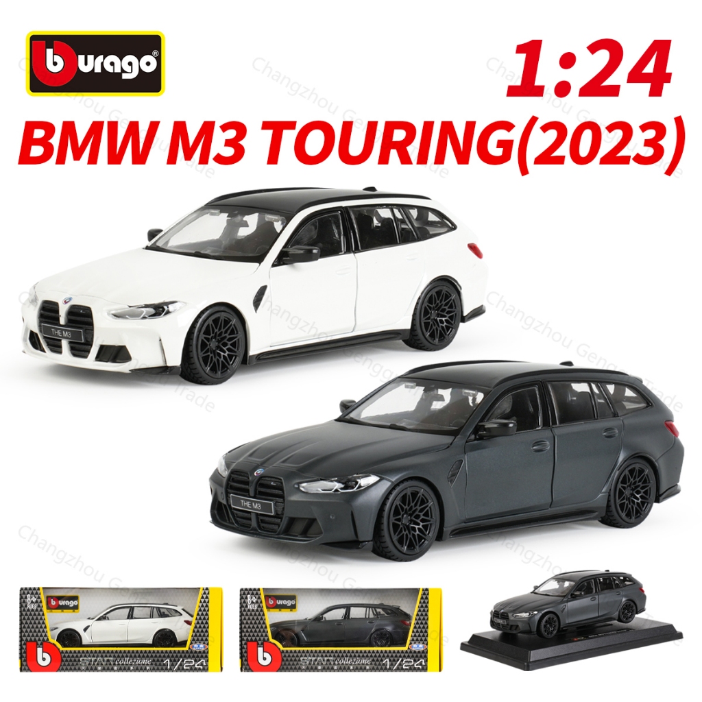 Bburago 1:24 BMW M3 Touring 2023 Static Die Castยานพาหนะสะสมรถของเล่น