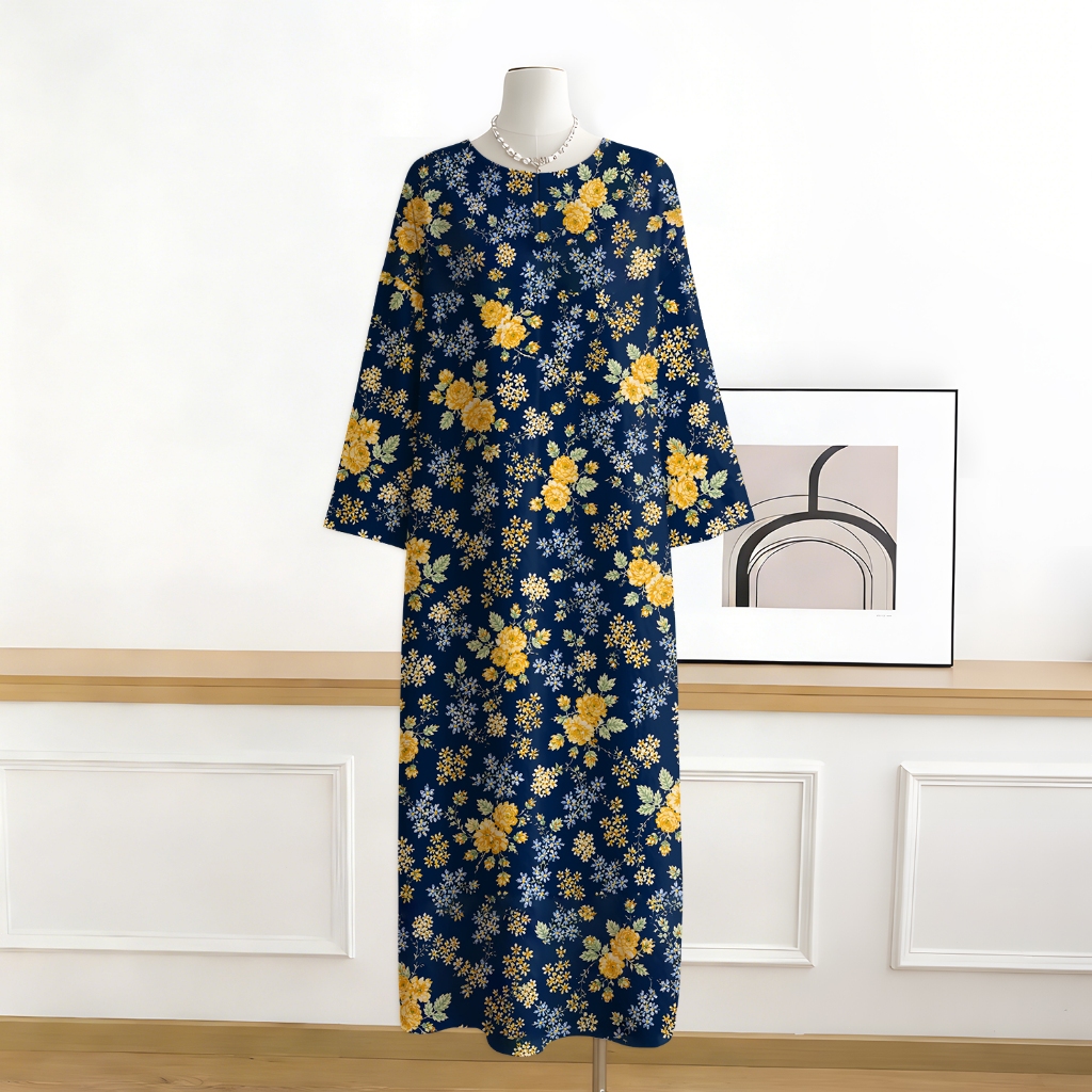 Kaftan Kejurawatan, Farhah, Saiz Bebas, Zip Halimunan ไม่ซีทรู ผ้าเครปเกาหลีระดับพรีเมียม นุ่ม สบาย 