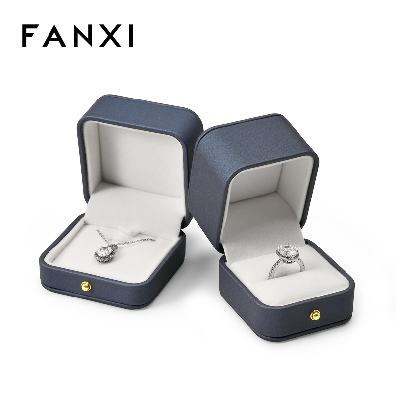 Fanxi PU หนังกล่องเครื่องประดับแหวนสร้อยคอข้อเสนองานแต่งงานกล่องของขวัญ H069