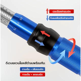 ประแจวัดแรงบิดแบบตั้งค่าได้ 3/8" 5-60 นิวตันเมตร ±3% แม่นยำ 72 ซี่เที่ยงตรง เหล็ก Cr-V ปลดเร็ว ปรับได้สองทิศทาง เสียงแจ้งเตือน ด้ามจับหน้ากว้าง กันลื่น