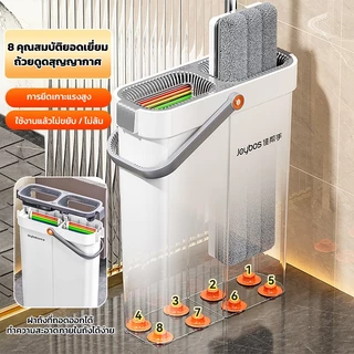 LiteJoy R17 ไม้ถูพื้น ใช้งานได้ทั้งแบบเปียกและแบบแห้ง พร้อมผ้าไมโครไฟเบอร์สองผืน! เหมาะสำหรับทำความสะอาดพื้นไม้ กระเบื้อง และกระจก บอกลามือเปียกได้เลย ของจำเป็นสำหรับบ้านของคุณ