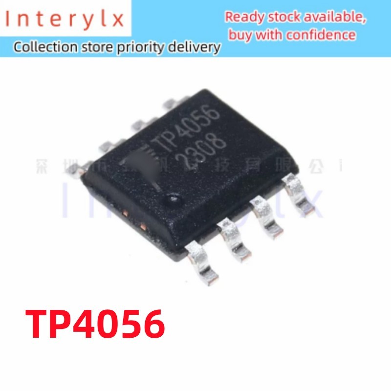 10 ชิ้น/ล็อตของแท้ Patch TP4056 4056 Patch SOIC-8 1A Linear Lithium-Ion แบตเตอรี่ Charger ชิป
