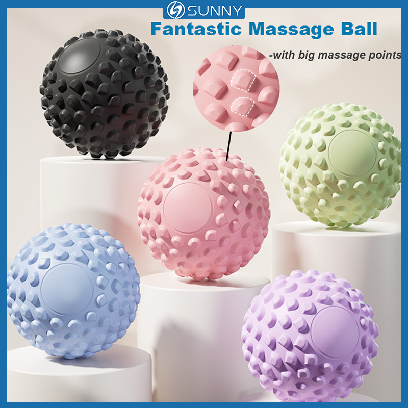 SunnyFit Hard นวด Ball กล้ามเนื้อปวดสีมหัศจรรย์บรรเทาสําหรับกลับฟุตไหล่ขา Fascia Ball Trigger Point Therapy Ball คุณภาพสูงโยคะพิลาทิส
