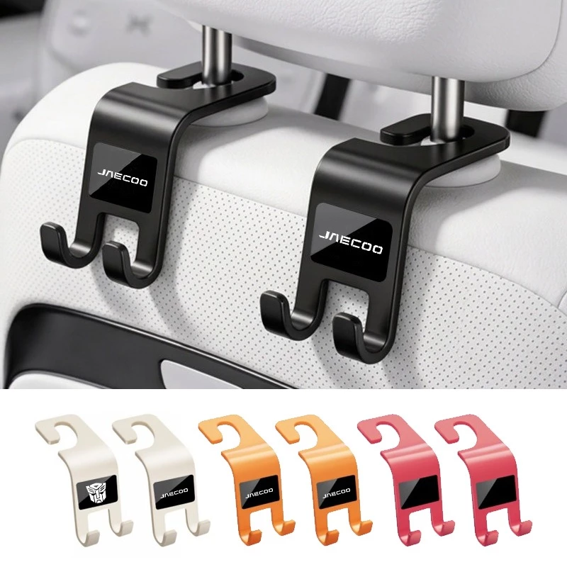 2Pcs Jaecoo Car เจคู คาร์ซีทมัลติฟังก์ชั่ตะขอที่นั่งกลับตกแต่งการจัดเก็บมัลติฟังก์ชั่ติดตั้งง่าย ใช้ได้กับรถทุกรุ่น