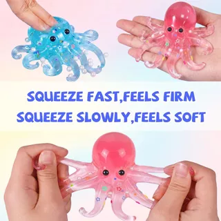 Squishy Ocean Octopus บีบ Fidget ของเล่นจําลองความเครียดบรรเทาช้า Rebound ของเล่นสามารถยืด Sensory Decompression ของขวัญ