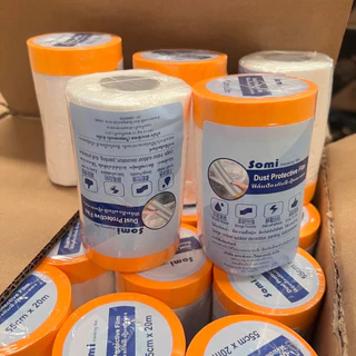 พลาสติกปิดพ่นสี 10PCS พลาสติกคลุมกันฝุ่นเฟอร์นิเจอร์ ผ้าคลุมกันฝุ่นสำหรับหอพัก น้ำหนักเบา มีกาวในตัว
