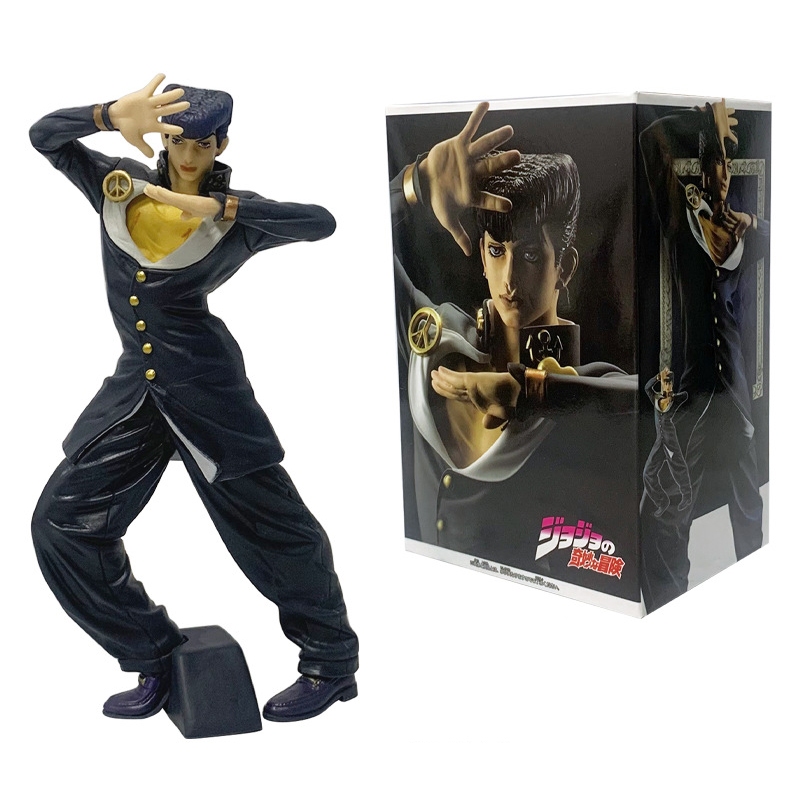 18 ซม.ญี่ปุ่นอะนิเมะ JoJos Bizarre ผจญภัยรูป Higashikata Josuke รูปปั้นเดสก์ท็อปตกแต่ง PVC Action Collection ตุ๊กตาของเล่นของขวัญ