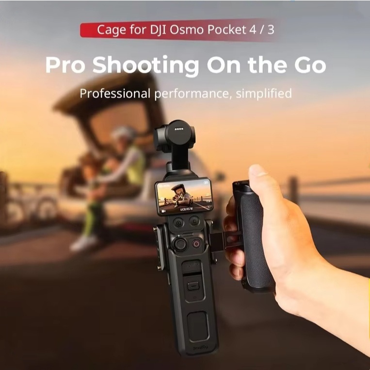SmallRig Pocket4 Pocket4 Expansion Frame Bracket ที่วางกรงกระต่ายสําหรับ DJI DJI Osmo Pocket 4/3 Action อุปกรณ์เสริมสําหรับกล้อง