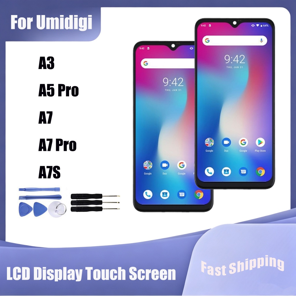 สําหรับ Umidigi A3 A5 Pro A7 A7S A7 Pro จอแสดงผล LCD Touch Screen Digitizer Assembly Replacement