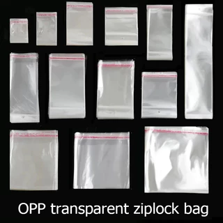 ถุงฝากาว OPPใส ถุงซิปใส สำหรับใส่เครื่องประดับ ป้องกันฝุ่น 100 ใบ หลากหลายขนาด