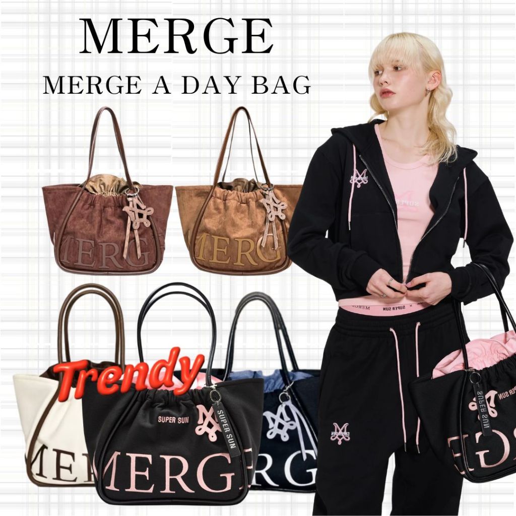 ของแท้💯Merge A day bag Tote Bag กระเป๋าสะพายข้างผู้หญิง merge กระเป๋า กระเป๋าสะพายข้างแบรนด์ไทย