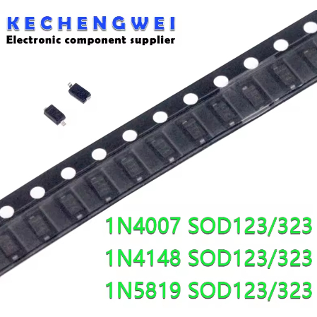 100pcs SMD ไดโอด 08805 SOD-123 1N5819 1N4007 1N4148 SOD123 SOD-323 1206 1N4148WS 1N5819WS B5819WS SO