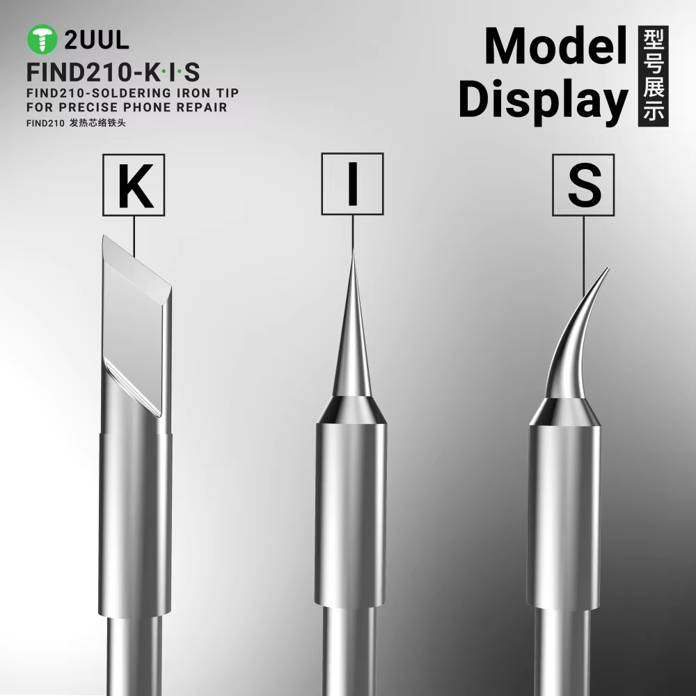 2UUL C210 Big KS Universal Integrated Soldering Iron Tip Heating Core Efficient Thermal Conduction T