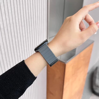 สายซิลิโคนแม่เหล็กมหาสมุทรสําหรับ Apple Watch 46/49/45/44/42/41/40/38 มม. Series 1-11 SE Ultra – สายรัดกีฬาระบายอากาศพร้อมพื้นผิวคลื่น