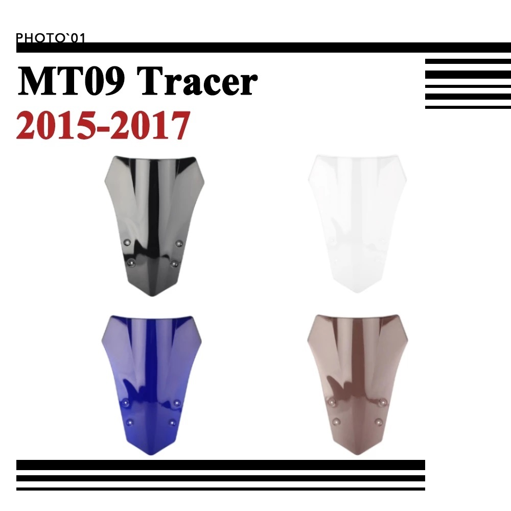 PSLER ชิวหน้า บังลม กระจกหน้ารถ กระจกกันลม สําหรับ YAMAHA MT09 Tracer MT 09 Tracer 2015-2017
