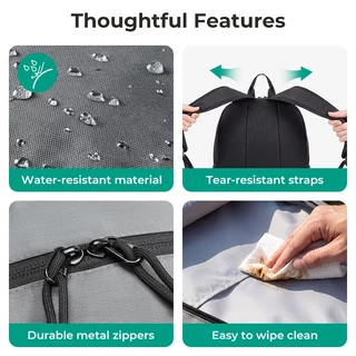 BAGSMART กระเป๋าเป้สะพายหลัง ใส่โน้ตบุ๊ก 15.6 นิ้ว Laptop Backpack น้ำหนักเบา กันน้ำ มีหลายช่อง สำหรับทำงาน เรียน เดินทาง