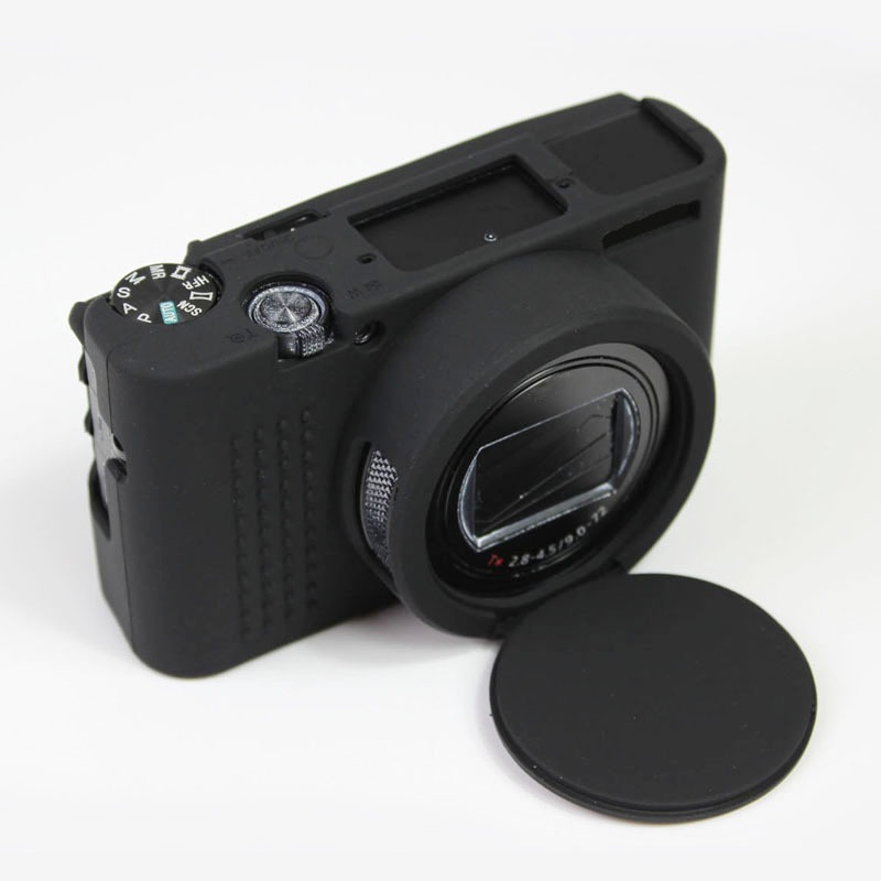 เคสผิวป้องกันซิลิโคนอ่อนนุ่มสําหรับกล้อง Sony RX100 Mark VII RX100M7 M7