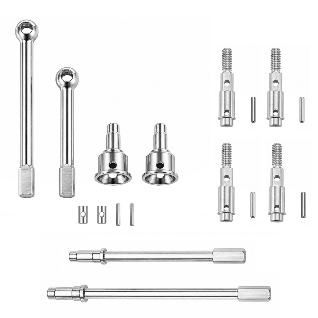 สําหรับ MJX Hyper go 1/12 H12Y H12Y + H12P RC รถโลหะเพลาหน้าเพลาล้อหลังเพลาล้อเพลาชิ้นส่วน